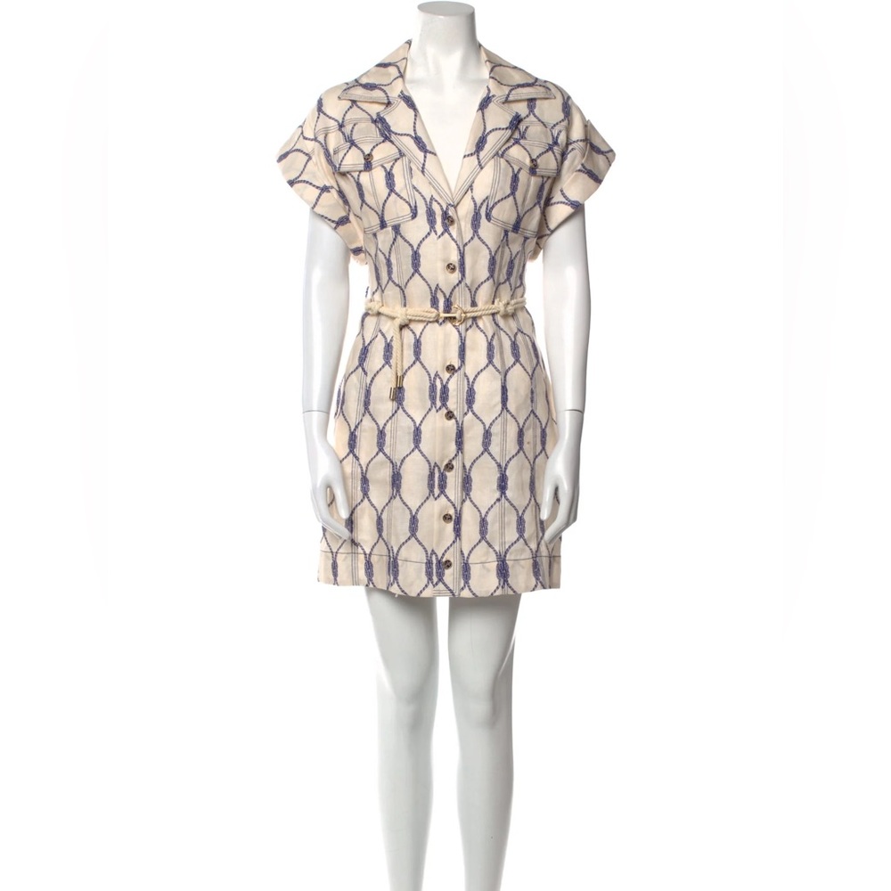 Zimmermann Moonshine Ivory & Blue Rope Dress